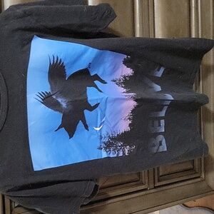 Women's/Teens "When Pigs Fly"  Black T-shirt, size medium